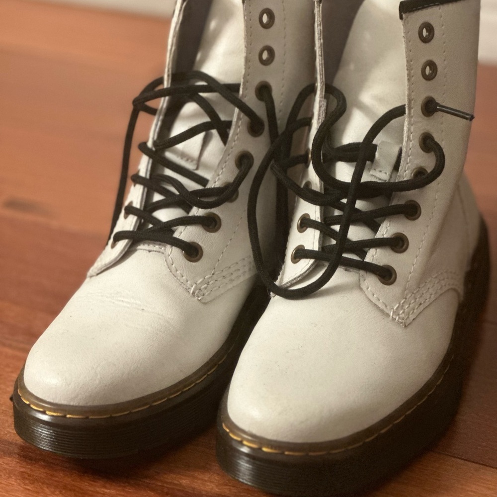 Dr. Martens White Combat Boots